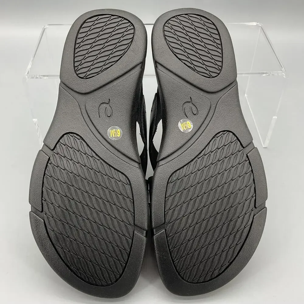 NEW Easy Spirit Women’s Meadow Slip on Sandals Black Size 6.5M